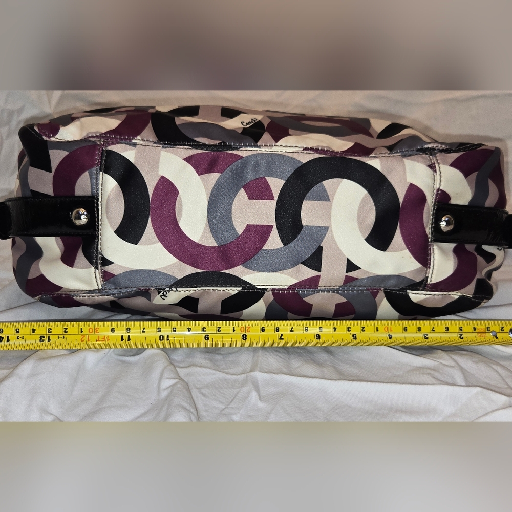Coach Maggie Black and Purple  Shoulder Bag - Picture 5 of 14